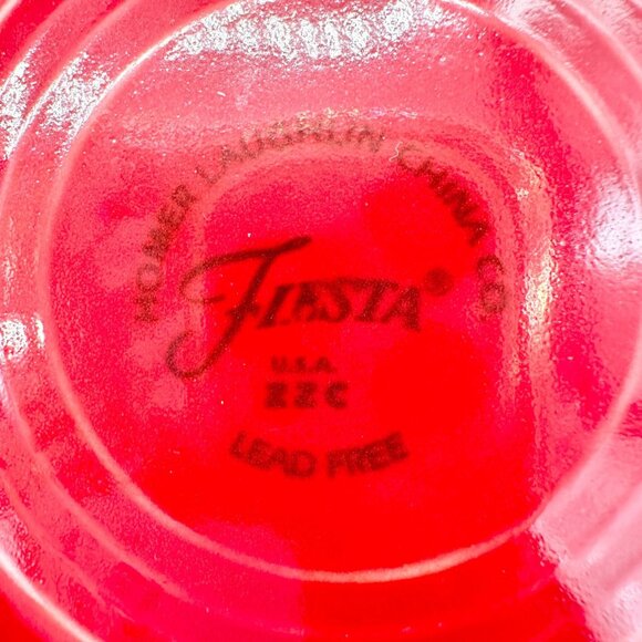 Fiesta Homer Laughlin Saucer Plate Vibrant Red Ceramic Lead-Free USA Made - Picture 3 of 4